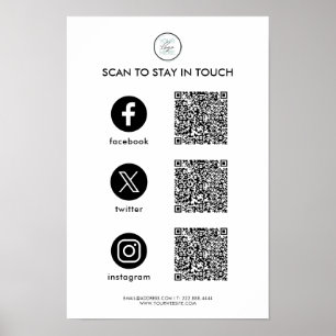 Aangepaste sociale media bedrijfs poster