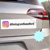 Aangepaste sociale media gepersonaliseerde IG zake Bumpersticker