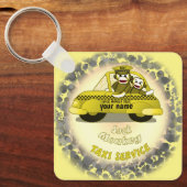 aangepaste SOCRAK Monkey Taxi-naam Sleutelhanger (Voorkant)