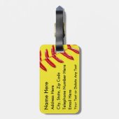 Aangepaste Softball-Bagagelabels, 7 tekstvakken Bagagelabel (Achterkant verticaal)