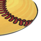 Aangepaste Softball Cartoon Snijplank (Hoek)