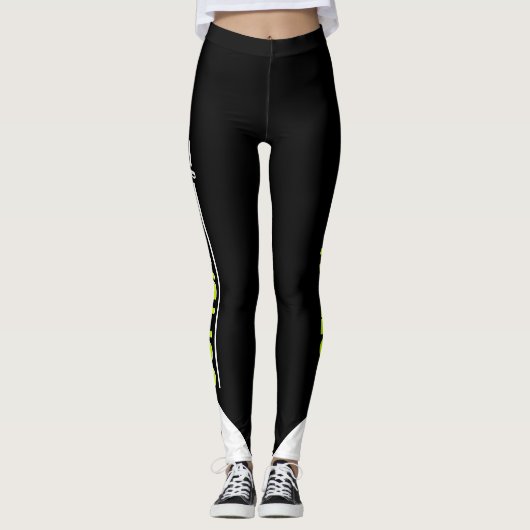 Aangepaste Softball-laag Leggings (Voorkant)