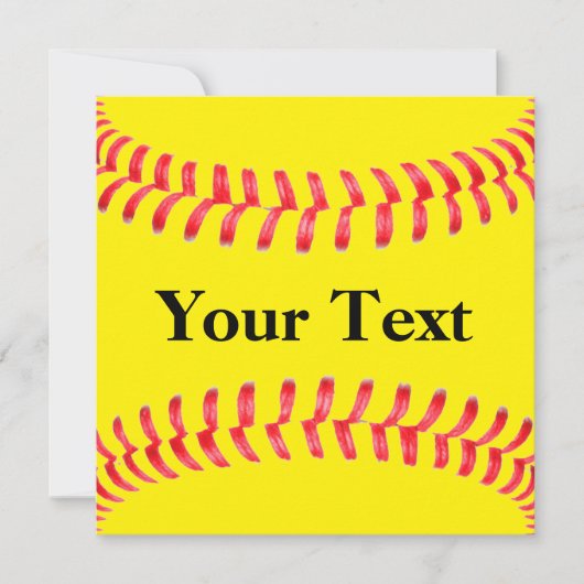 Aangepaste Softball-uitnodigingen Kaart (Voorkant)