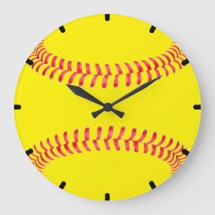 Aangepaste Softball-wandklok Grote Klok