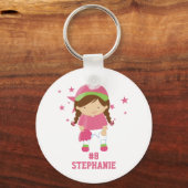 Aangepaste softbalspeler en sterren sleutelhanger (Voorkant)