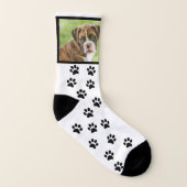 Aangepaste Sokken voor honden - Fun Boxer Dog (Links binnenkant)