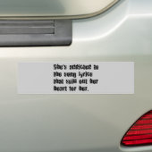 AANGEPASTE SONG LYRICS HEART SPILL SAD EMO OPMERKI BUMPERSTICKER (Op auto)