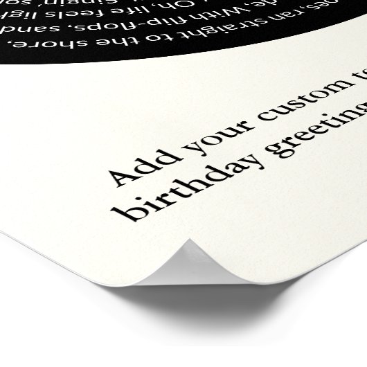 Aangepaste songteksten Retro Vinyl Record Poster (Hoek)