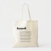 Aangepaste Sonnet Canvas tas voor zus (Voorkant)