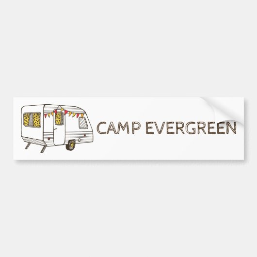 Aangepaste Souvenir Camper Trailer Bumpersticker (Voorkant)