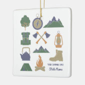 Aangepaste Souvenir Camping Collage Campers Foto Keramisch Ornament (Links)