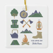 Aangepaste Souvenir Camping Collage Campers Foto Keramisch Ornament (Voorkant)