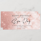 Aangepaste spa dag Roos gouden voucher certificaat Kaart (Voorkant / Achterkant)