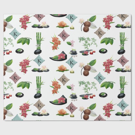 Aangepaste spa-objecten cadeaupapier (Vlak)