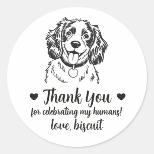 Aangepaste Spaanse Hond Trouw Favor Stickers