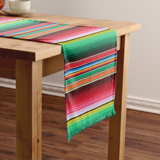Aangepaste Spaanse Serape Mexican Blanket Fiesta Medium Tafelloper (Voorbeeld)