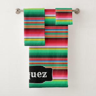Aangepaste Spaanse Serape Mexican Blanket op maat Bad Handdoek