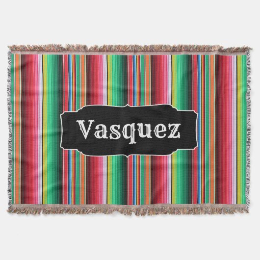Aangepaste Spaanse Serape Mexican Blanket op maat Deken (Voorkant)