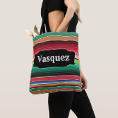 Aangepaste Spaanse Serape Mexican Blanket op maat Draagtas (Dichtbij)