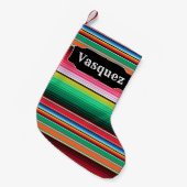 Aangepaste Spaanse Serape Mexican Blanket op maat Kleine Kerstsok (Voorkant (Hangend))