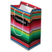 Aangepaste Spaanse Serape Mexican Blanket op maat Medium Cadeauzakje (Voorkant Gekanteld)