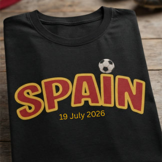 Aangepaste Spaanse vlagkleur sport T-shirt