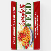 Aangepaste Spaghetti Feed Fondsenwerving Spandoek (Verticaal)