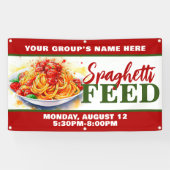 Aangepaste Spaghetti Feed Fondsenwerving Spandoek (Horizontaal)