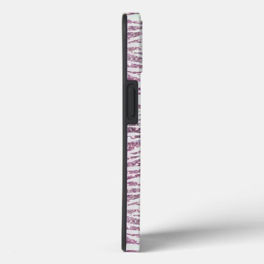Aangepaste Sparkly Pink Diamond Tiger Stripes Case-Mate iPhone Case (Achterkant / Rechts)