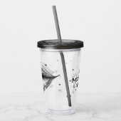 Aangepaste Sparkly Silver Love Lips Acryltumb Acryl Drinkbeker (Links)