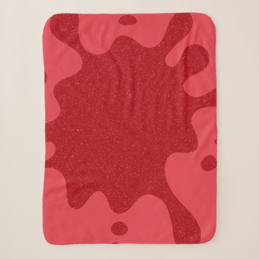 Aangepaste Spat Tomate Rood Sherpa Deken (Voorkant)