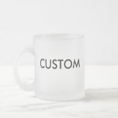 Aangepaste, speciaal voor bier bestemde lege Sjabl Matglas Koffiemok (Links)