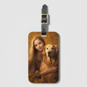 Aangepaste, speciaal voor Cute golden Recovery-hon Bagagelabel