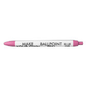Aangepaste, speciaal voor PINK-ballpoint bestemde Blauwe Inkt Pen (Voorkant)