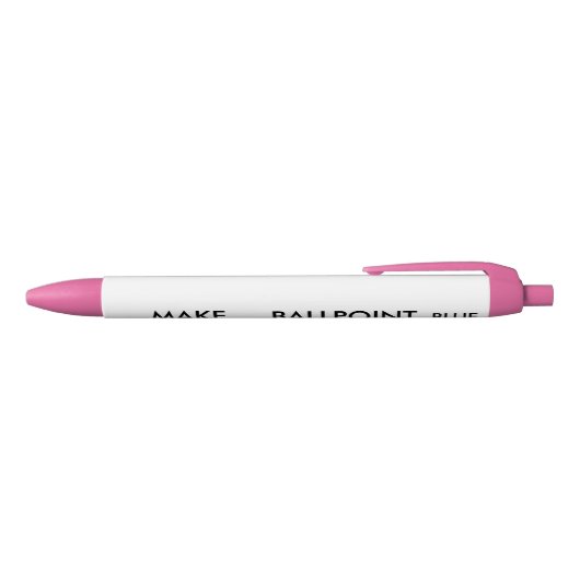 Aangepaste, speciaal voor PINK-ballpoint bestemde Blauwe Inkt Pen (Bovenkant)