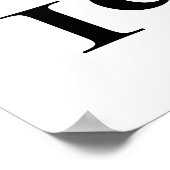 Aangepaste speciale datum zwart en wit poster (Hoek)