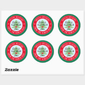 Aangepaste speciale levering van Santa Kinder Kers Ronde Sticker (Vel)