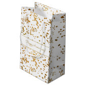 Aangepaste speciale Occasion Gold Confetti Streame Klein Cadeauzakje (Achterkant Gekanteld)