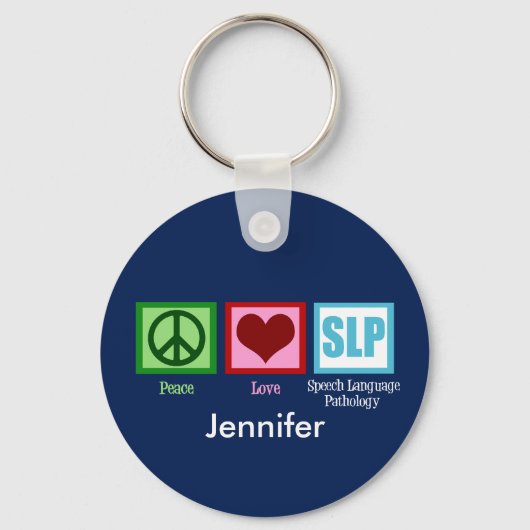 Aangepaste Speech Language Pathology Sleutelhanger (Voorkant)