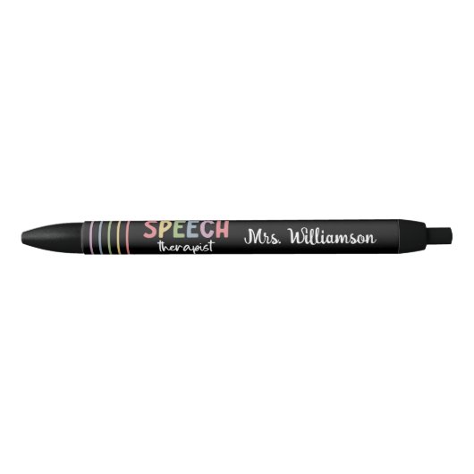 Aangepaste Speech Therapist SLP Speech Patholoog Zwarte Inkt Pen (Voorkant)