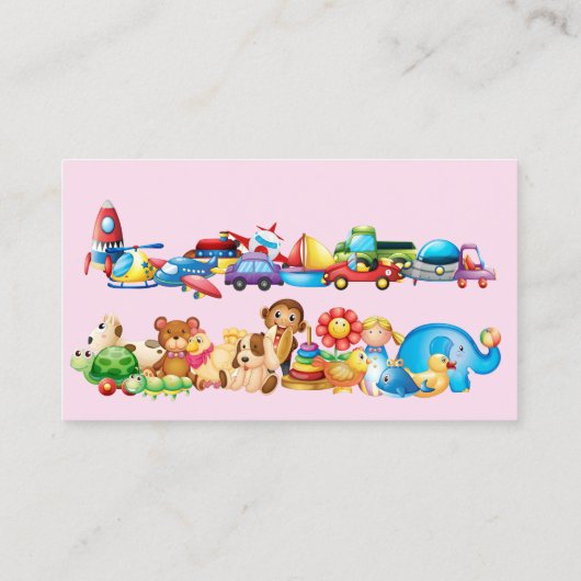 Aangepaste Speelgoed-winkel Visitekaartje (Achterkant)