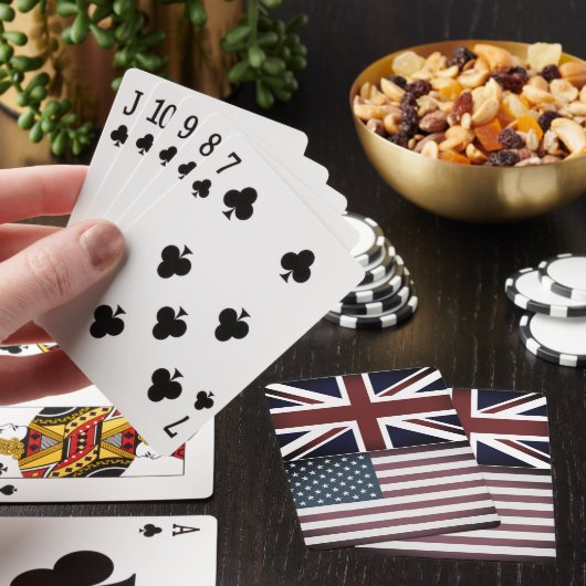 Aangepaste speelkaarten met Amerikaanse vs Britse  (Insitu)
