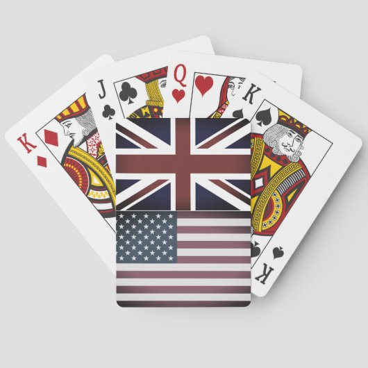 Aangepaste speelkaarten met Amerikaanse vs Britse  (Achterkant)