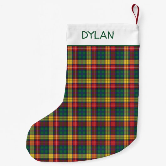 Aangepaste speldenstollingsclan MacCulloch Tartan Kleine Kerstsok (Achterkant)