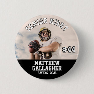 Aangepaste speler foto voor Football Senior Night Ronde Button 5,7 Cm