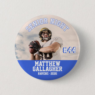 Aangepaste speler foto voor Football Senior Night Ronde Button 5,7 Cm
