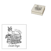 Aangepaste Sphynx Cat Bookplate Rubberstempel (Gestempeld)