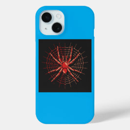 Aangepaste Spider Illustratie iPhone 15 Hoesje