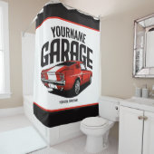 Aangepaste spierkraan 1967 Roodspoeling Douchegordijn (In situ)