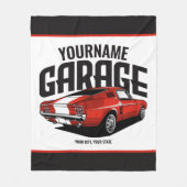 Aangepaste spierkraan 1967 Roodspoeling Fleece Deken (Voorkant)